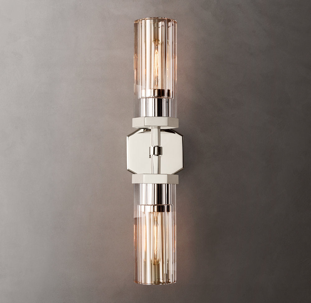 Lambeth Hexagonal Linear Wall Light, Bathroom Wall Sconce, detail 13
