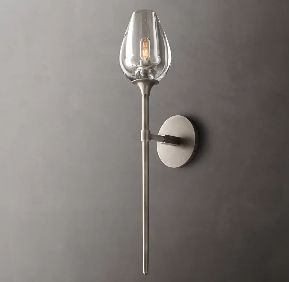Tulip Grand Wall Light - 5"W x 7"D x 24"H, Bathroom Wall Sconce, detail 2