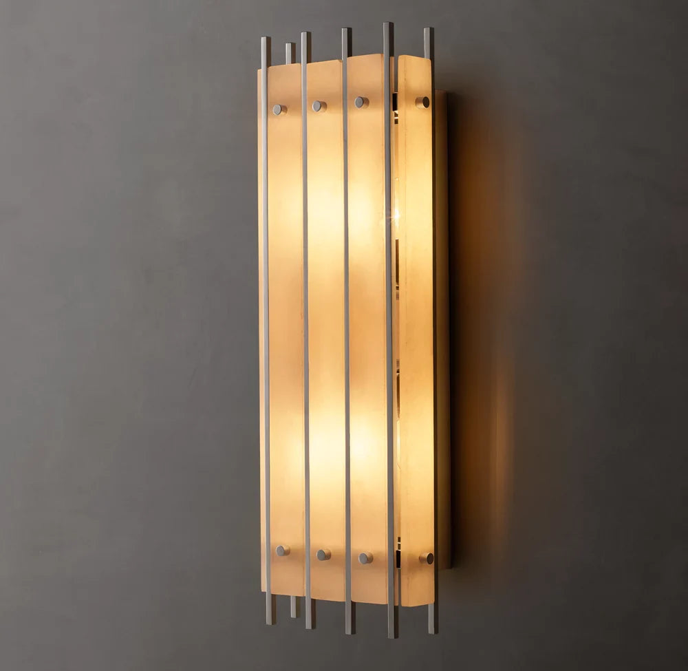 San Marco Alabaster Grand Box Sconce, Bedroom Wall Sconce, detail 14
