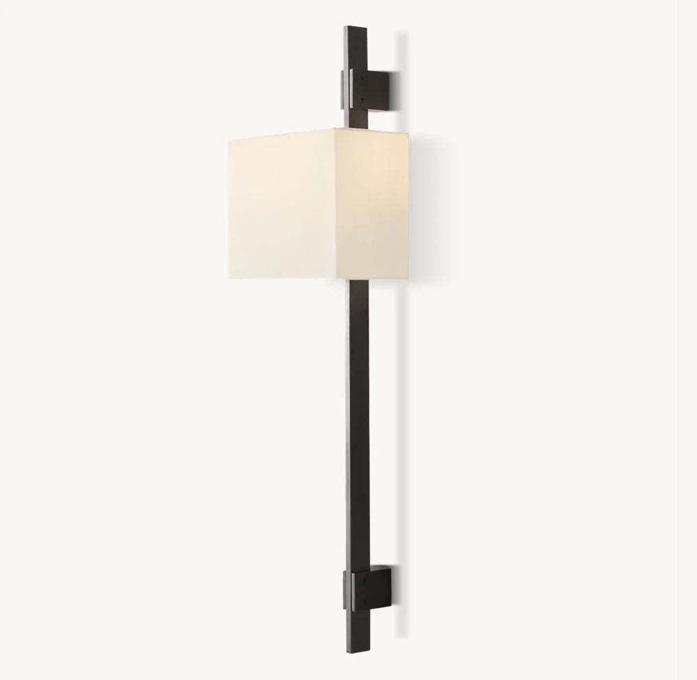 Vela Box Bar Sconce - Box Shade, Bedroom Wall Sconce, detail 15