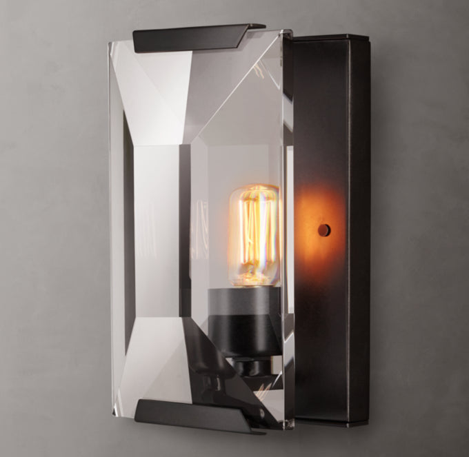 Harlow Crystal Wall Light, Bedroom Wall Sconce, detail 18