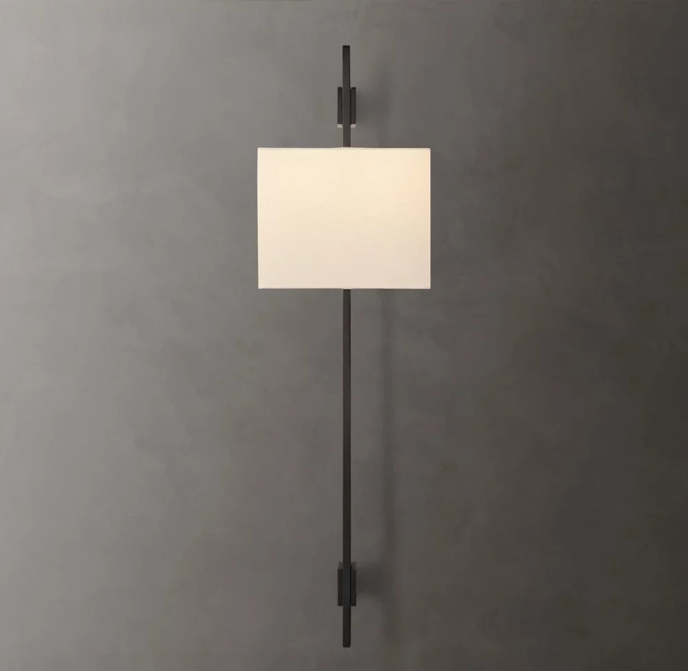 Vela Box Bar Sconce - Box Shade, Bedroom Wall Sconce, detail 12