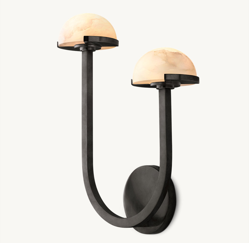 Pedra Double Wall Light - Right, Bedroom Wall Sconce, detail 10