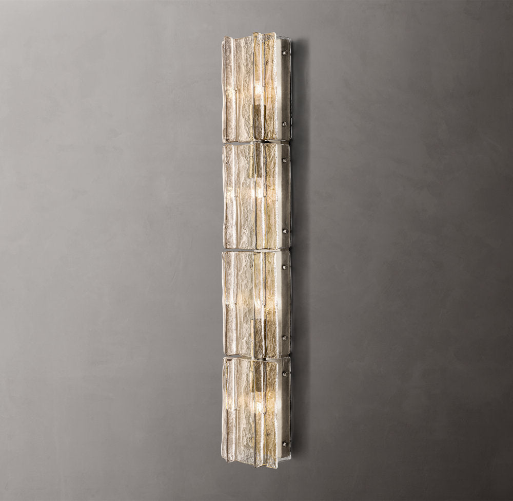 Lattice Clear Glass Grand Wall Light, Bedroom Wall Sconce, detail 2