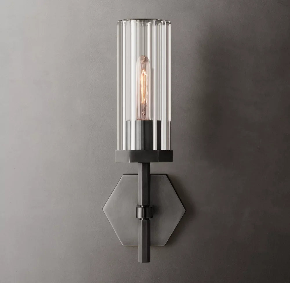 Lambeth Hexagonal Wall Light, Bathroom Wall Sconce, detail 9