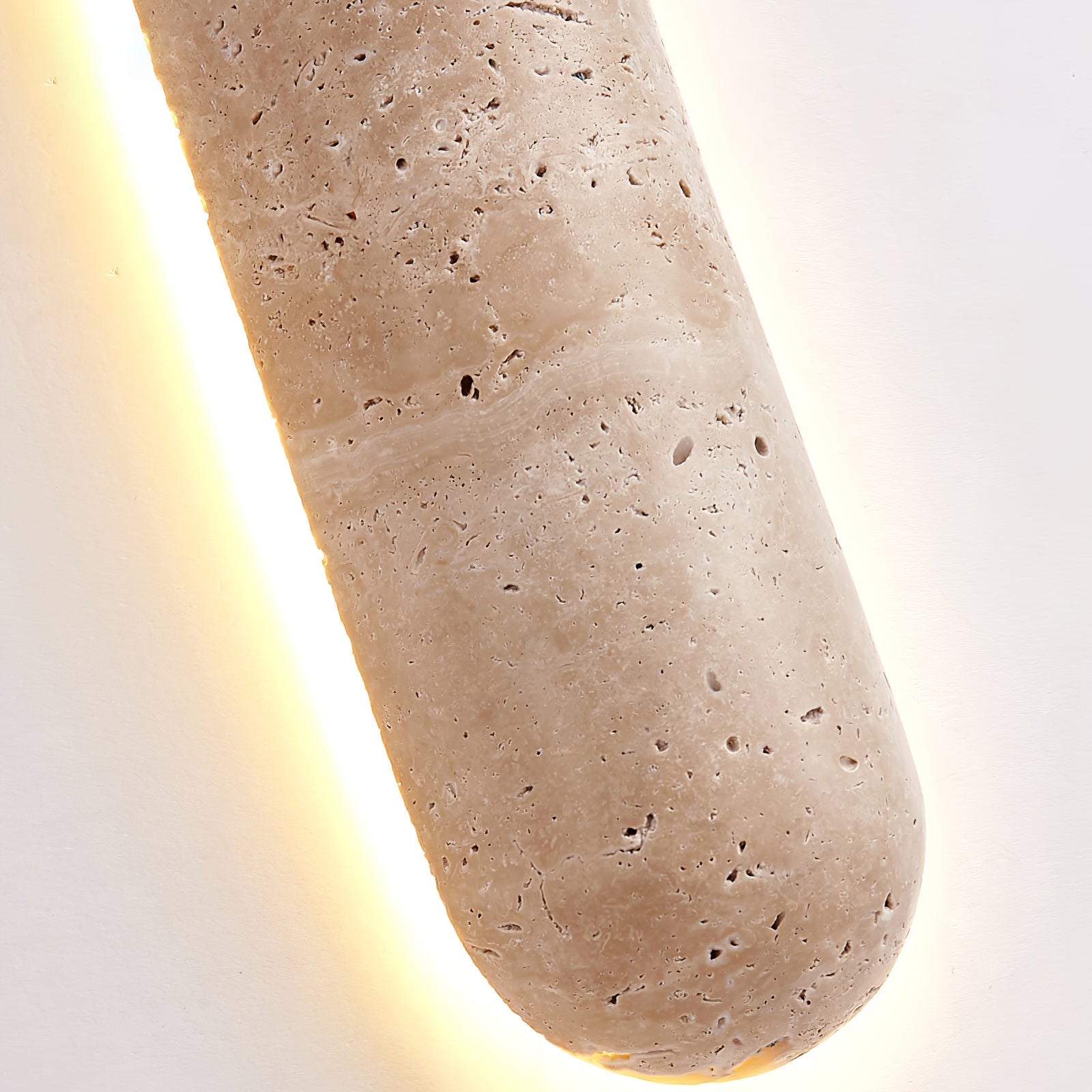 Liora Travertine Wall Light, Hardwired Wall Sconce, detail 15