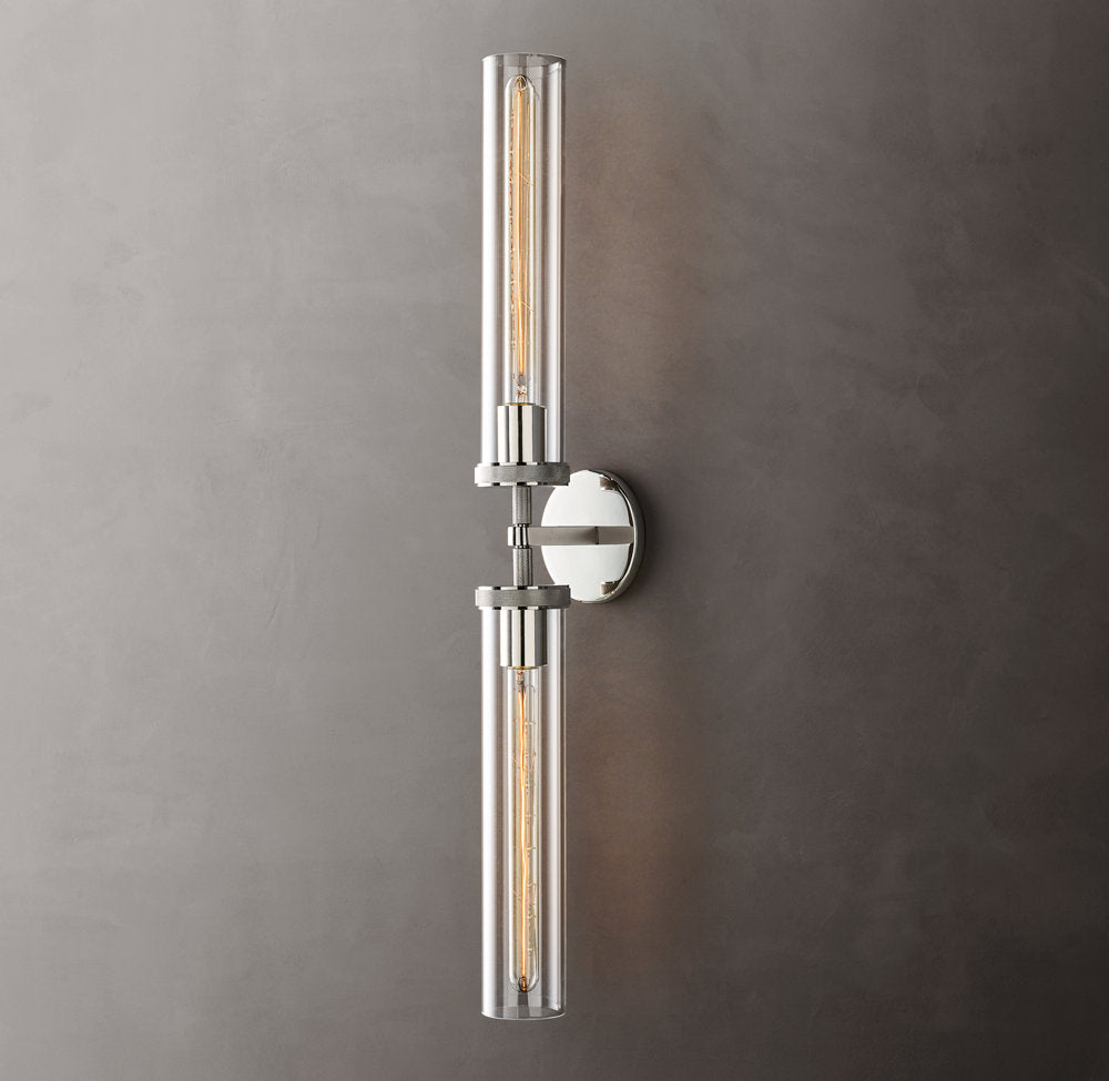 Lambeth Knurled Grand Linear Wall Light, Bathroom Wall Sconce, detail 2