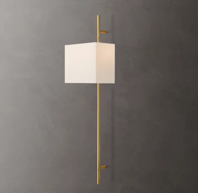 Vela Octagonal Bar Sconce - Box Shade, Bedroom Wall Sconce, detail 19