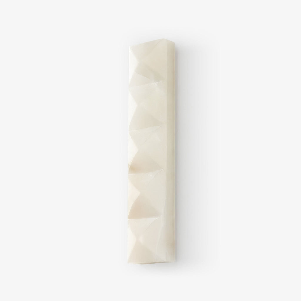 Prism Alabaster Wall Light, Hardwired Wall Sconce, Metal, Dia 12.5cm x H 44cm