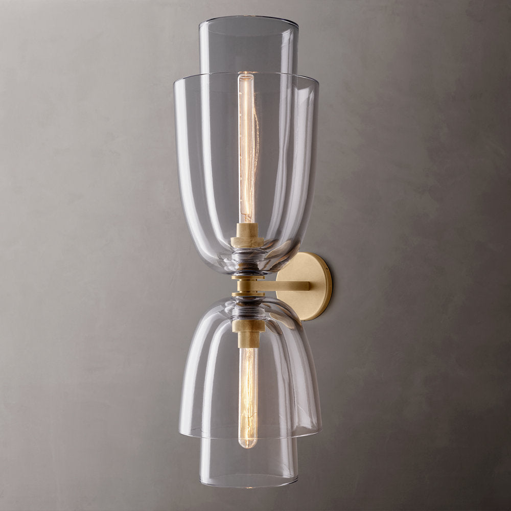 Blom Clear Glass Cloche Grand Wall Light, Bathroom Wall Sconce, detail 3
