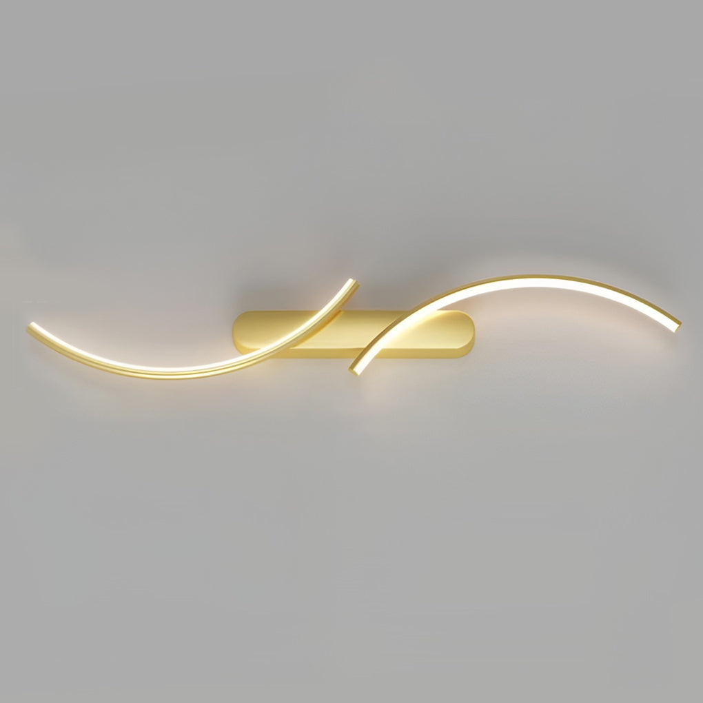 Creative S-shaped LED Three-color Light Contemporary Wall Light, Hardwired Wall Sconce, detail 7