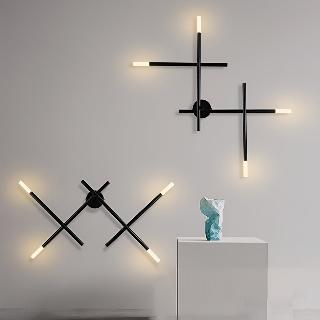 Creative Geometric Strip LED Contemporary Wall Light, Bedroom Wall Sconce, detail 3