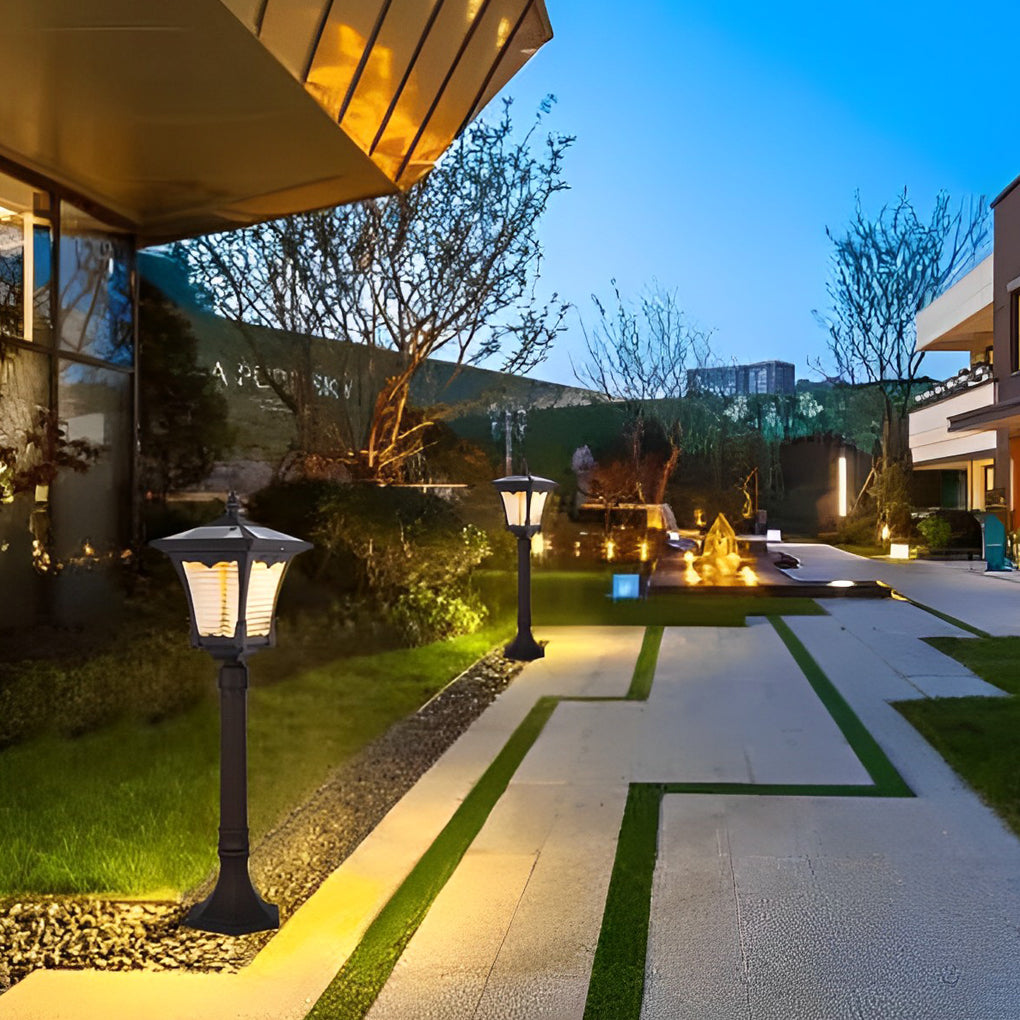 Glass Vintage Intelligent Light Control LED Waterproof Retro Solar Lawn Lamp, Outdoor Wall Light, detail 5