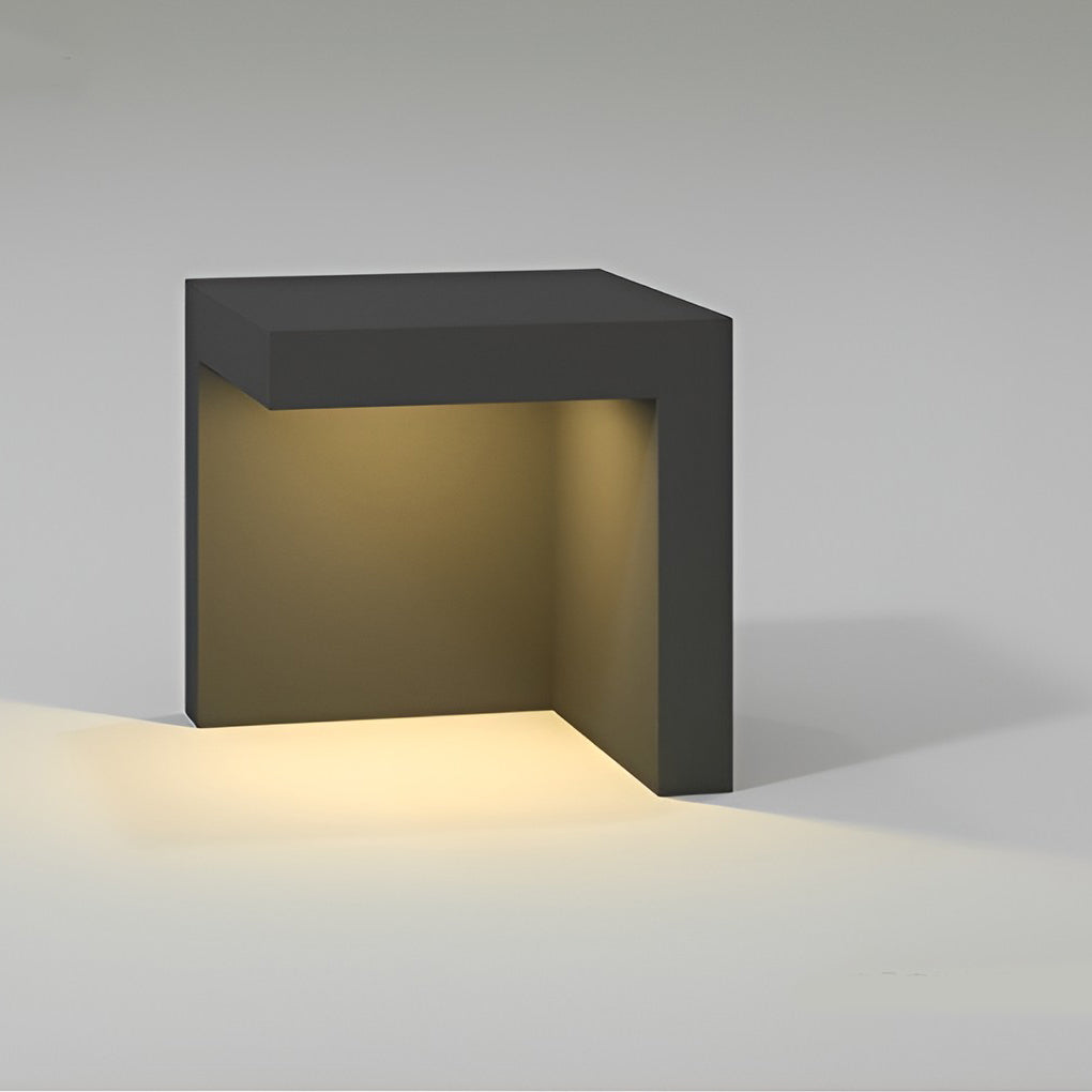Waterproof LED Gray Contemporary Exterior Path Lights Solar Fence Post Lights, Outdoor Wall Light, detail 6