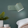 Creative Adjustable Circular Nordic Wall Light, Bedroom Wall Sconce, Iron, Dia 5in x H 10in