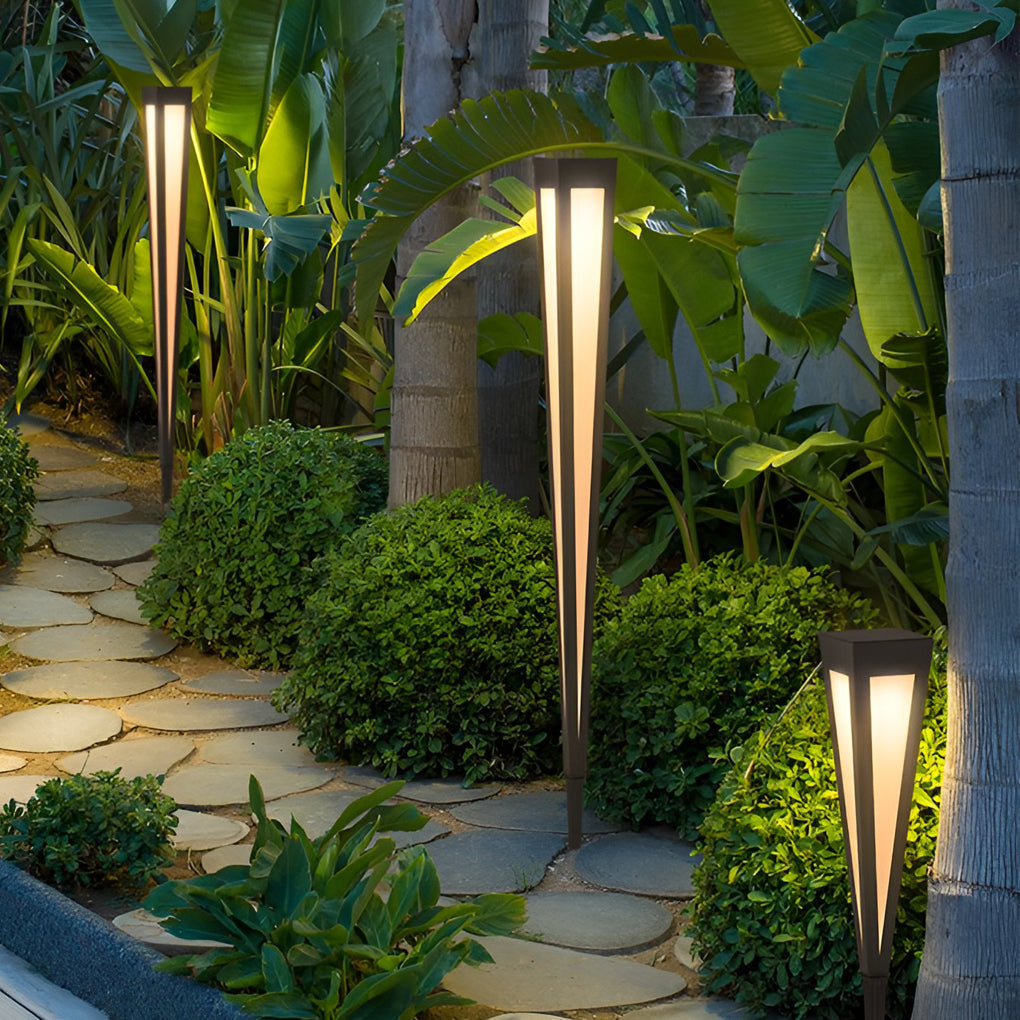 Square Conical LED Waterproof RGB Solar Lights Exterior Pathway Lights, Outdoor Wall Light, detail 14