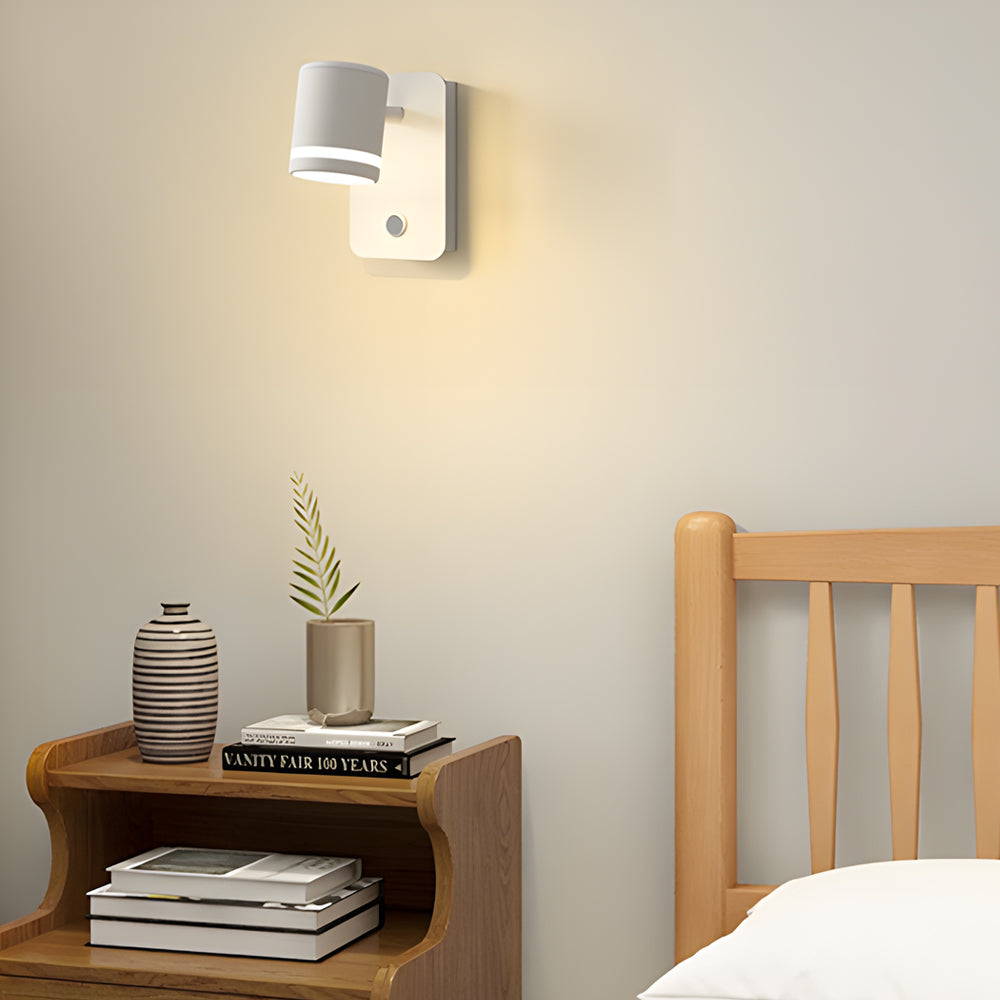 USB Rotatable Magnetic Wall Fixture Bedside Spotlight, Bedroom Wall Sconce, 2.7"