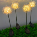 Stainless Steel 2PCS Aluminum Dandelions Flowers Decor Waterproof LED Solar Lawn Light, Night Light, Aluminum Wire, 4"