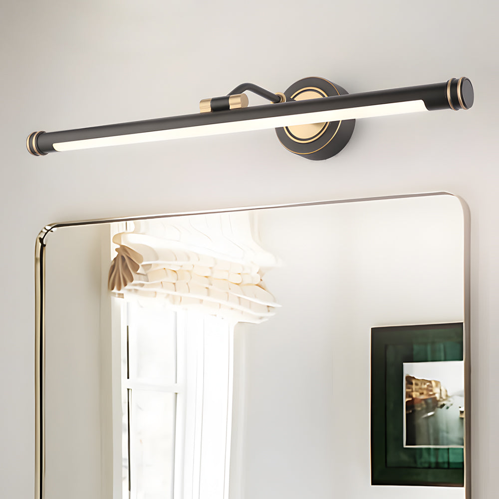 Elegant Linear Gold/Black LED Vanity Fixture for Bathroom - Vintage Style, Bathroom Vanity Light, detail 4