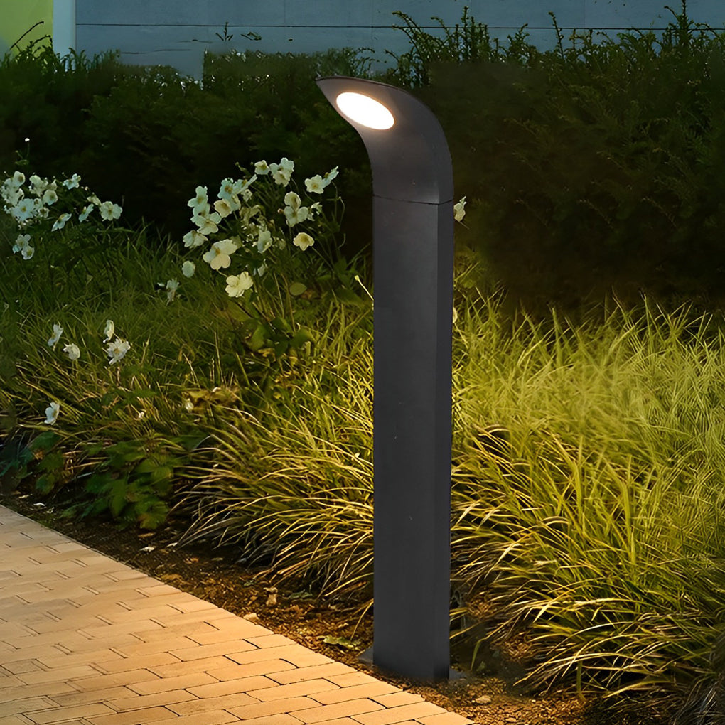 Waterproof IP65 COB LED Black Contemporary Exterior Pathway Lights, Outdoor Wall Light, Aluminum, 24"