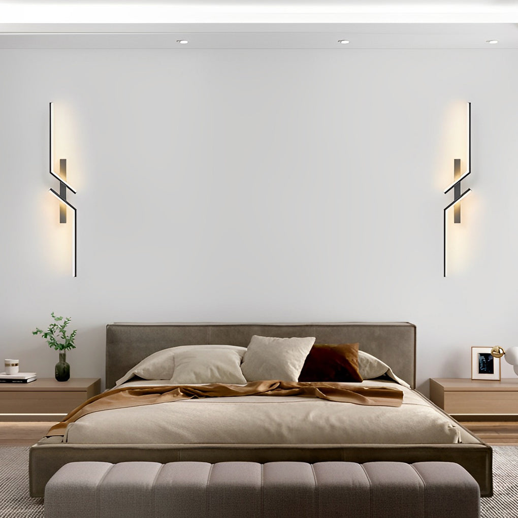 Irregular Symmetrical L Shape Creative LED Clean-Lined Wall Light Sconces Lighting, Bathroom Wall Sconce, detail 7