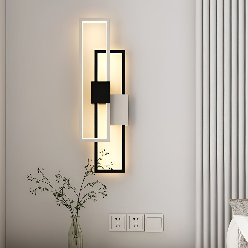 Box Three-color Light LED Nordic Wall Light, Bedroom Wall Sconce, detail 5