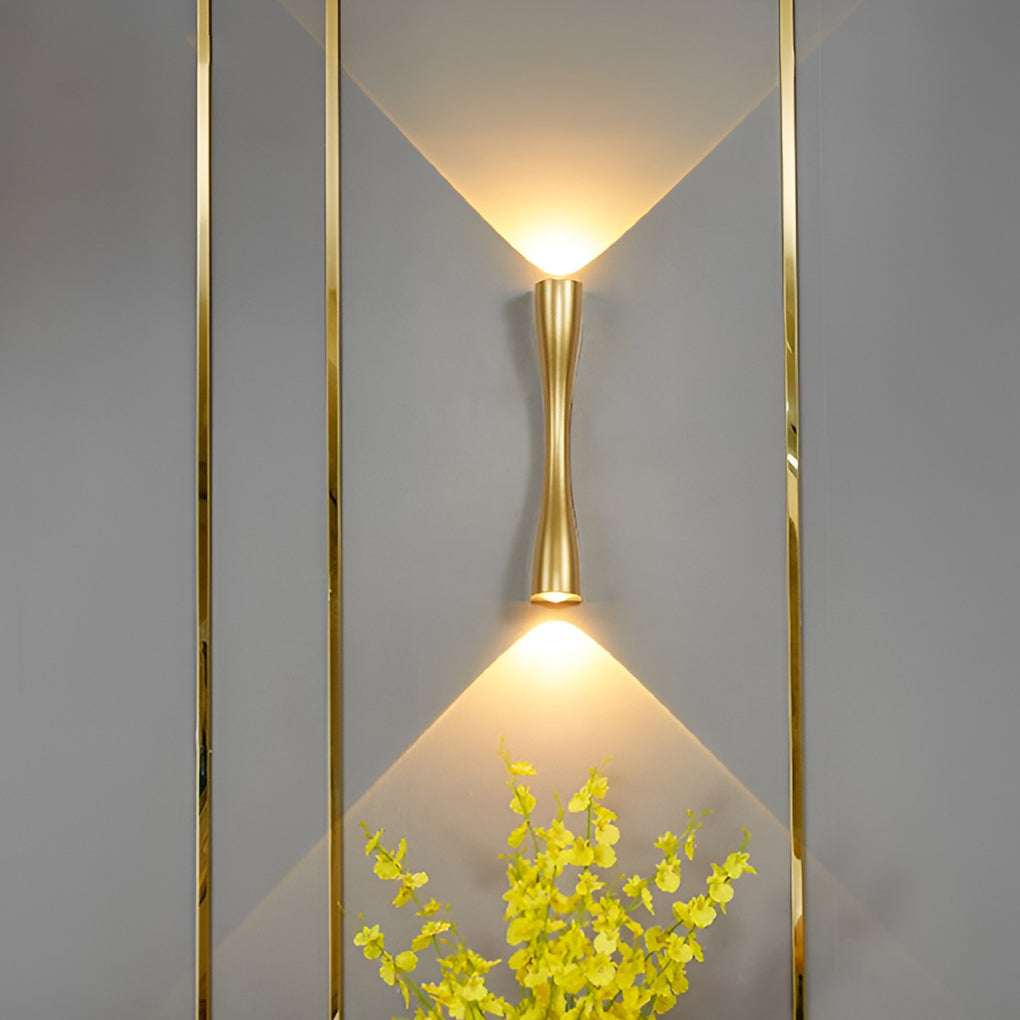 Electroplated Metal LED Up and Down Lights Contemporary Wall Light, Hardwired Wall Sconce, detail 7