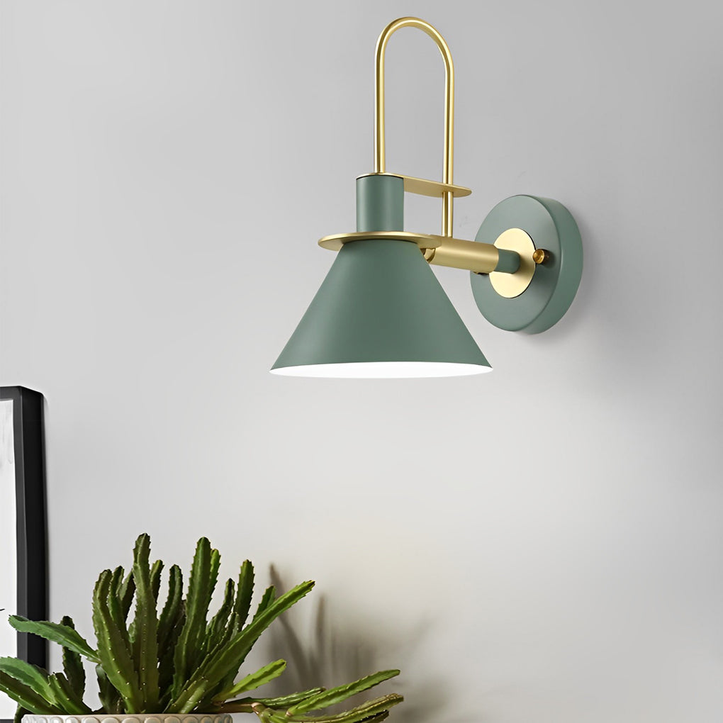 Clean-Lined Horn Shape Iron Creative Contemporary Wall Light, Bedroom Wall Sconce, detail 7