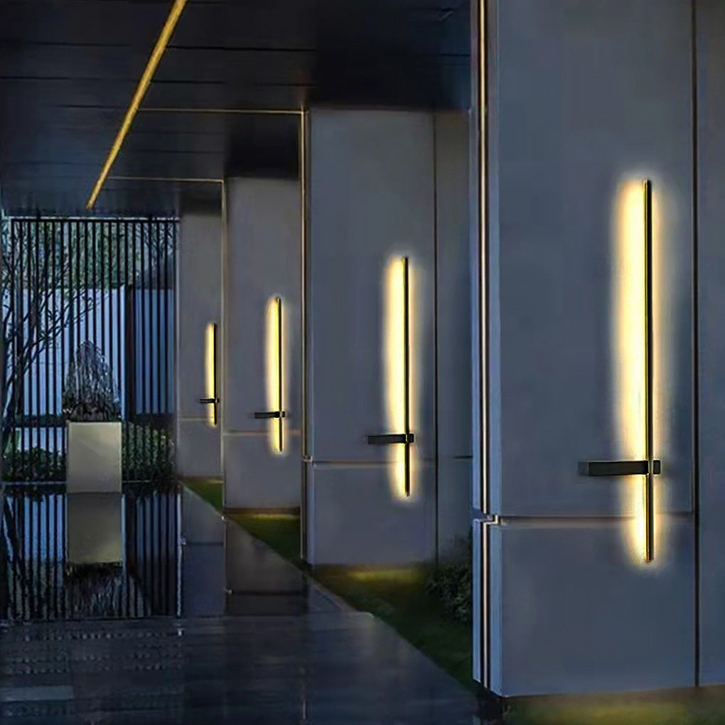 Interlaced Line Strips Waterproof Led Black Contemporary Exterior Wall Fixtures, Outdoor Wall Light, detail 5