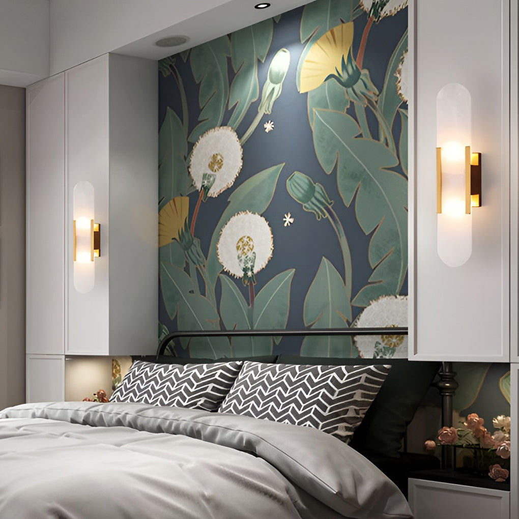Electroplated Metal G4 LED Up and Down Lights Contemporary Wall Fixtures Lighting, Bedroom Wall Sconce, detail 4