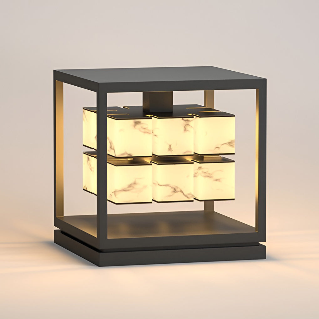 Square LED Waterproof Contemporary Solar Deck Post Lights Pillar Light Post Caps Lights, Outdoor Wall Light, detail 9