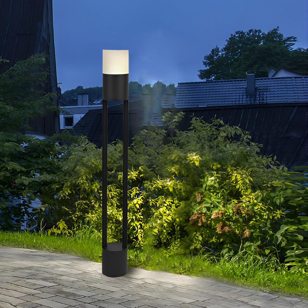 Circular Clean-Lined Exterior Post Lights Waterproof LED Pole Light Exterior Lights, Outdoor Wall Light, detail 3