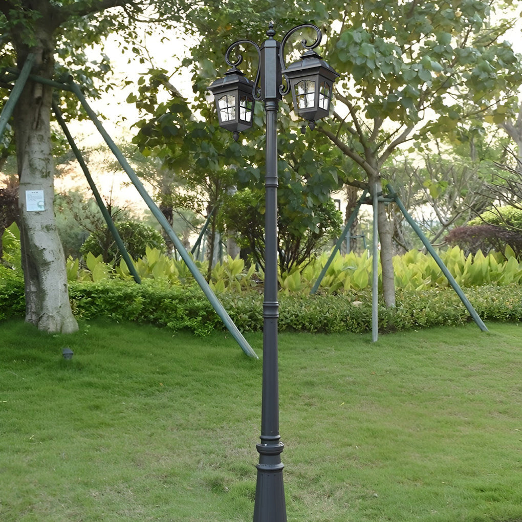 2 Lights Waterproof Black European Style Exterior Pole Lights Public Lighting, Outdoor Wall Light, detail 3