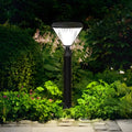 Modern Black Solar LED Bollard Path Light for Garden, Outdoor Wall Light, 19.7"