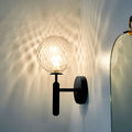 Glass Ball Shaped 5W LED Nordic Wall Light, Bedroom Wall Sconce, H 13in