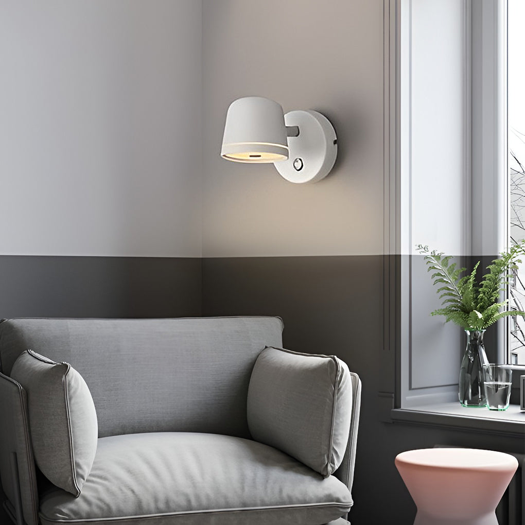 Adjustable Circular Stepless Dimming LED Nordic Wall Light, Bathroom Wall Sconce, detail 3