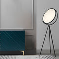 Black Metal and Rotating LED Tripod Floor Light, Floor Lamp, 15.7"