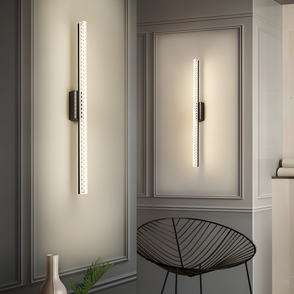 Metal LED Bathroom Vanity Lights with Geometric Acrylic Shade and 3-Step Dimming, Bathroom Vanity Light, detail 6