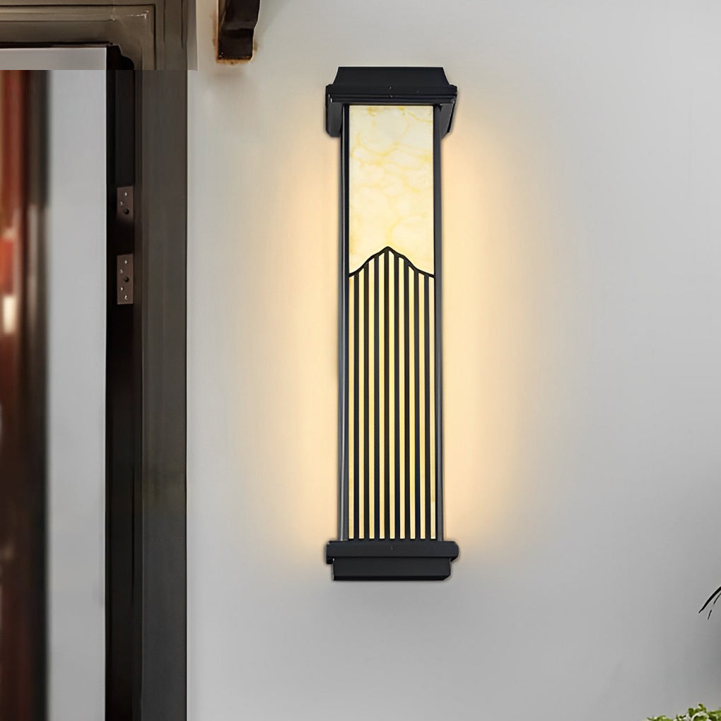 Waterproof Solar Powered Automatic Charging Exterior Wall Fixtures with Remote, Outdoor Wall Light, detail 4
