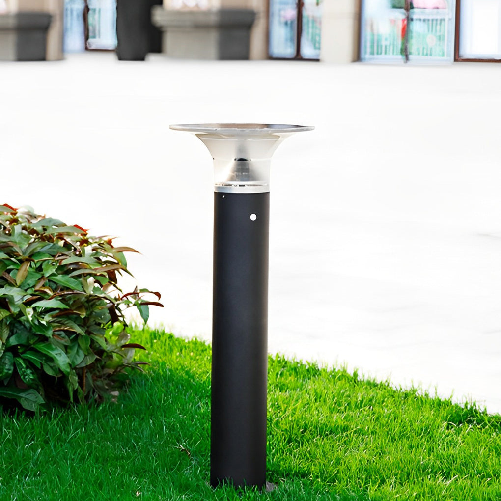 Mushroom Shaped Waterproof LED Black Contemporary Solar Post Lights Path Lights, Outdoor Wall Light, detail 7