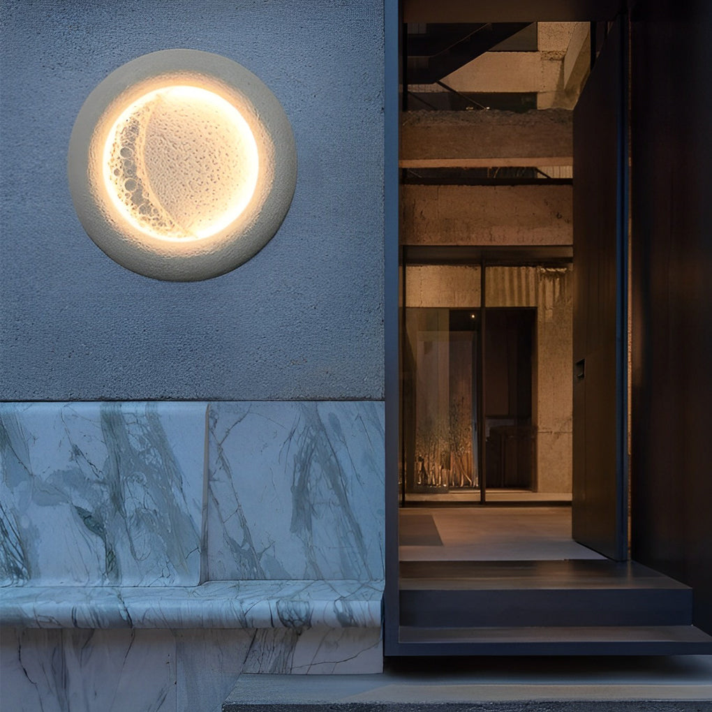 Creative Moon Shaped Waterproof LED 10W Contemporary Wall Light Exterior Decor, Wall Sconce, detail 2
