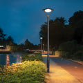 Glass Black LED Solar Lamp Post and Pole Street Lights, Outdoor Wall Light, 98.4"