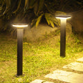 Exterior Clean-Lined Circular Square Waterproof LED Landscape Lighting Lawn Lamps, Outdoor Wall Light, Aluminum+Acrylic, 10.2"