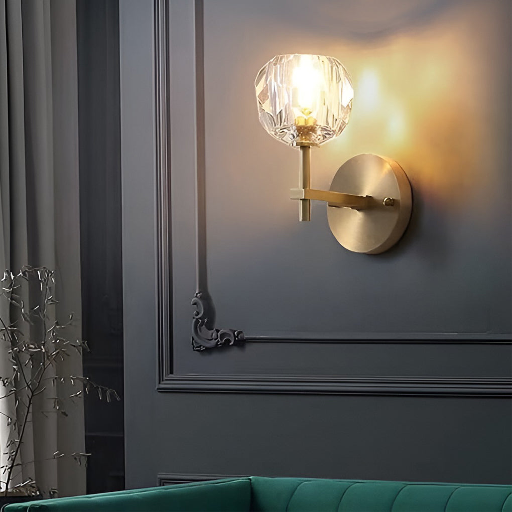 Ball-shaped LED Crystal Gold Postmodern Plug in Sconce Lighting Wall Light - Wall Lamp, Plug-In Wall Sconce, detail 4