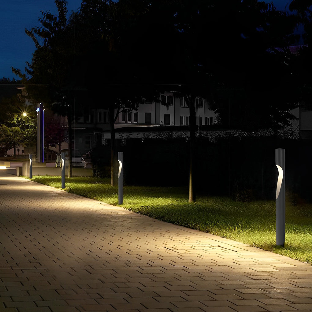 Circular Creative Waterproof LED 10W Gray Contemporary Exterior Light Pathway Lamp, Outdoor Wall Light, detail 3