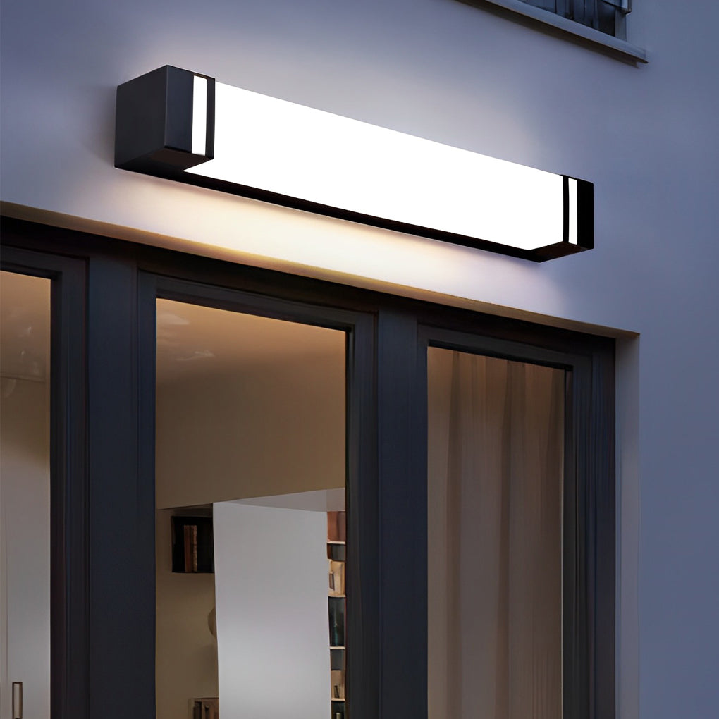 Waterproof Strip LED Black Contemporary Exterior Wall Light Fixture Wall Light, Outdoor Wall Light, detail 3