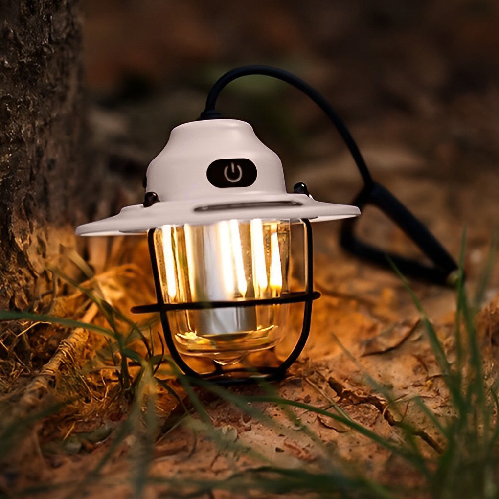 Circular LED Waterproof USB Rechargeable Retro Exterior Light Camping Lamp, Outdoor Wall Light, detail 3