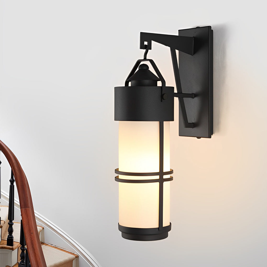 Country Retro Waterproof Black American-style Wall Light Exterior Lights, Wall Sconce, detail 5