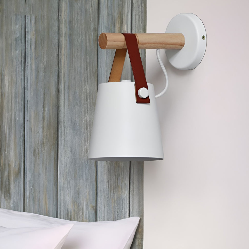 Timeless Wood Metal Nordic Plug-In Wall Light, Plug-In Wall Sconce, detail 2