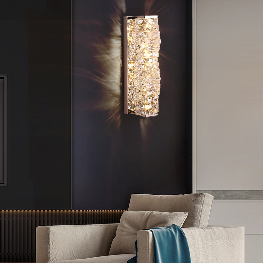 Creative Crystal Three Step Dimming Light LED Contemporary Wall Light, Bedroom Wall Sconce, detail 7